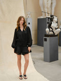 Bari Chiffon Dress - Black