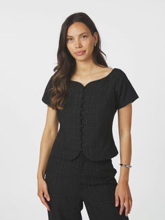 Tango Boucle Top - Black