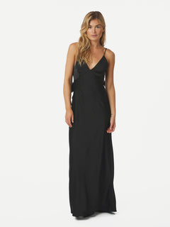Colly Heavy Sateen Dress - Black