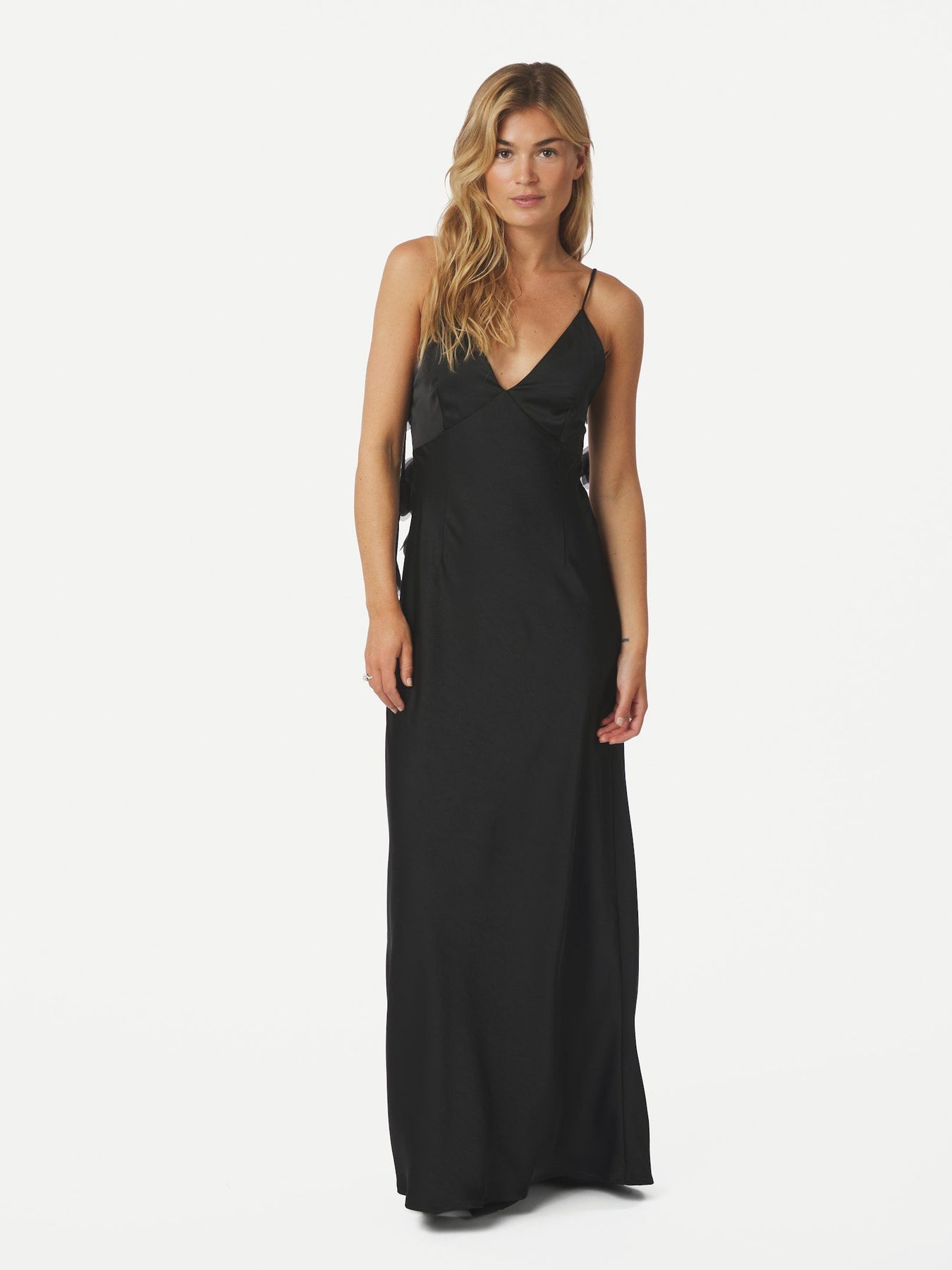 Colly Heavy Sateen Dress - Black