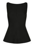 Agape Structure Tie Top - Black