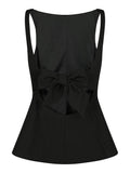 Agape Structure Tie Top - Black
