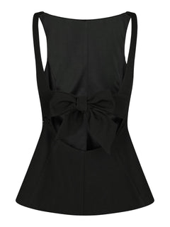 Agape Structure Tie Top - Black