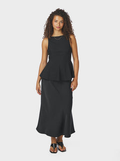 Agape Structure Tie Top - Black