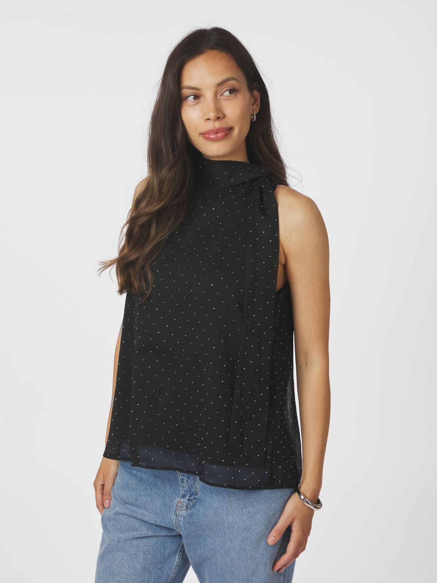 Lorelei Bedazzled Top - Black