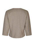 Mesto Light Herringbone Jacket - White/Brown