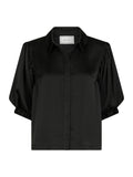 Etta Heavy Sateen Shirt - Black