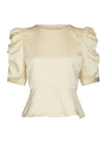Benua Heavy Sateen Blouse - Light Yellow