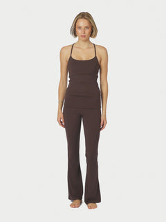 Ulianna Leggings Pants - Chocolate Brown
