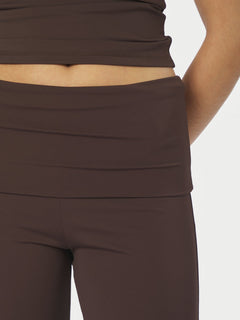 Ulianna Leggings Pants - Chocolate Brown