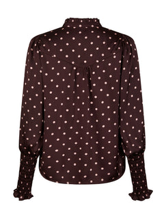 Camisa Dot Blouse - Burgundy