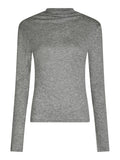 Teddu Fine Rib Blouse - Antracit Melange