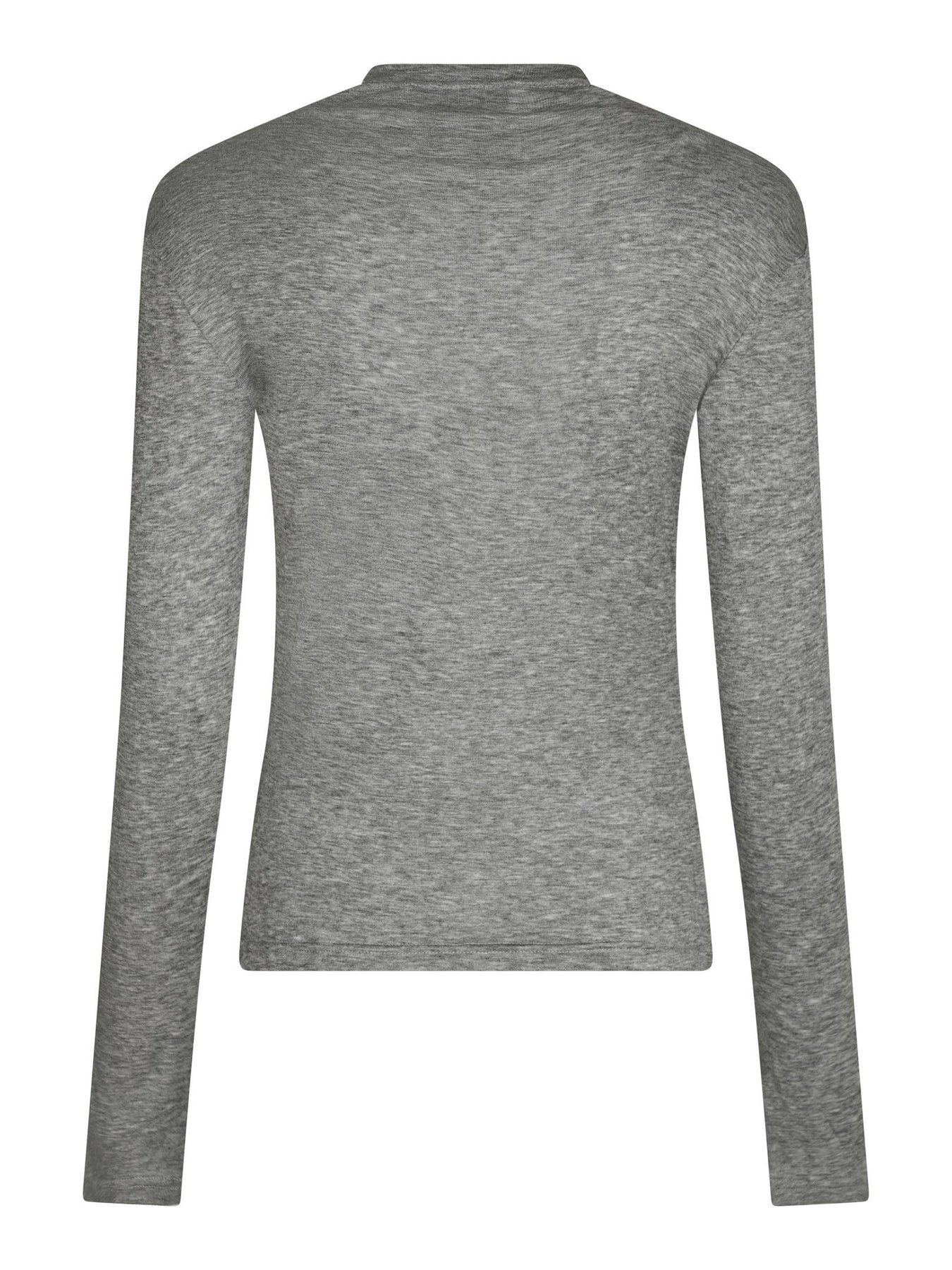 Teddu Fine Rib Blouse - Antracit Melange