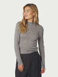 Teddu Fine Rib Blouse - Antracit Melange