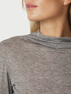Teddu Fine Rib Blouse - Antracit Melange