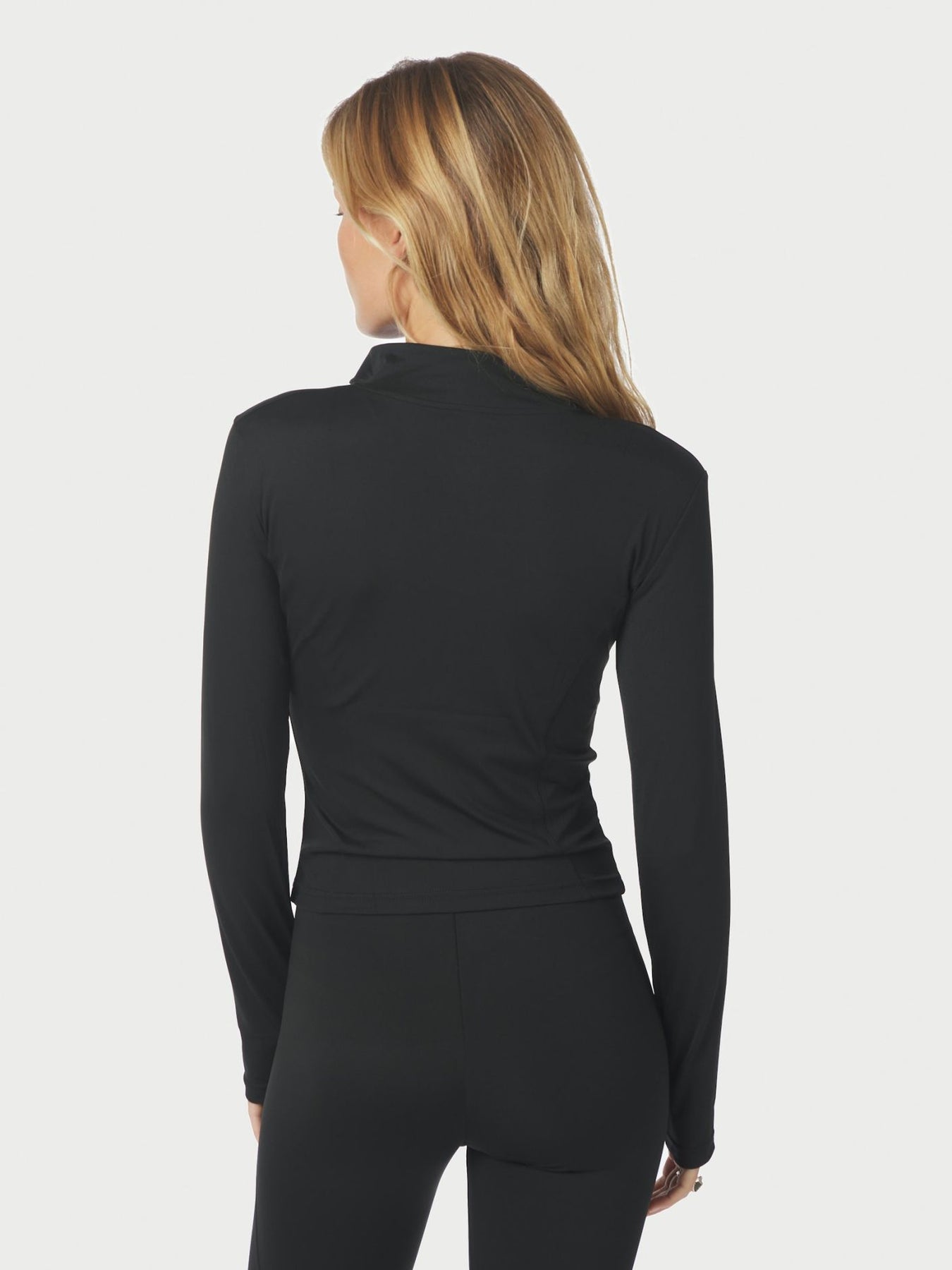 Nolana Zip Blouse - Black
