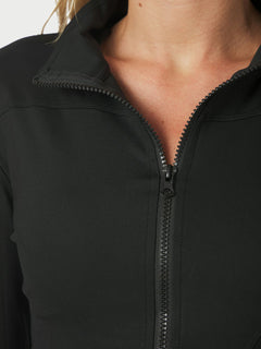 Nolana Zip Blouse - Black