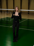 Nolana Zip Blouse - Black