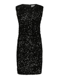 Fanya Velvet Sequins Dress - Black