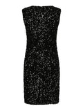 Fanya Velvet Sequins Dress - Black
