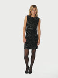 Fanya Velvet Sequins Dress - Black