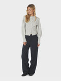 Briano Soft Knit Cardigan - Light Grey Melange