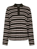 Mala Polo Knit Blouse - Dark Brown