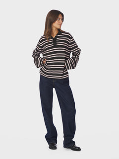 Mala Polo Knit Blouse - Dark Brown