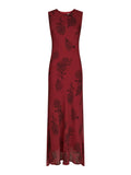 Kelsa Rose Dress - Dark Red