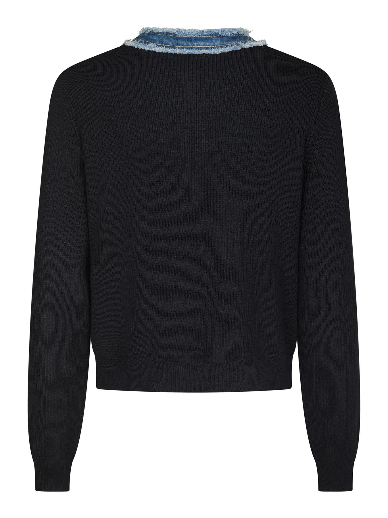 Zelma Knit Denim Cardigan - Navy