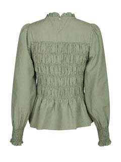 Possa Stripe Blouse - Dusty Green