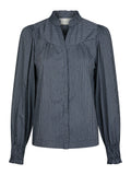 Astrida Stripe Stone Blouse - Navy