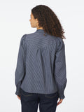 Astrida Stripe Stone Blouse - Navy