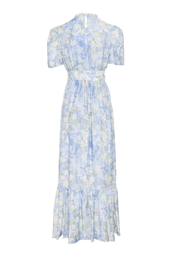 Sophie Puff Maxi Dress - Wisteria Kiss