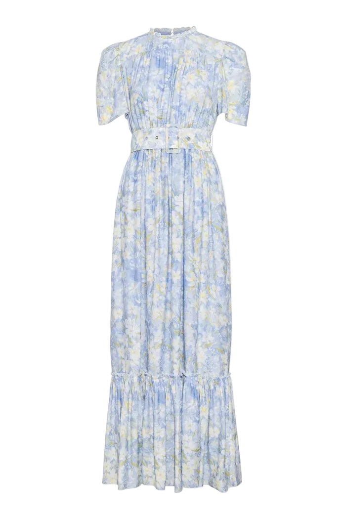 Sophie Puff Maxi Dress - Wisteria Kiss