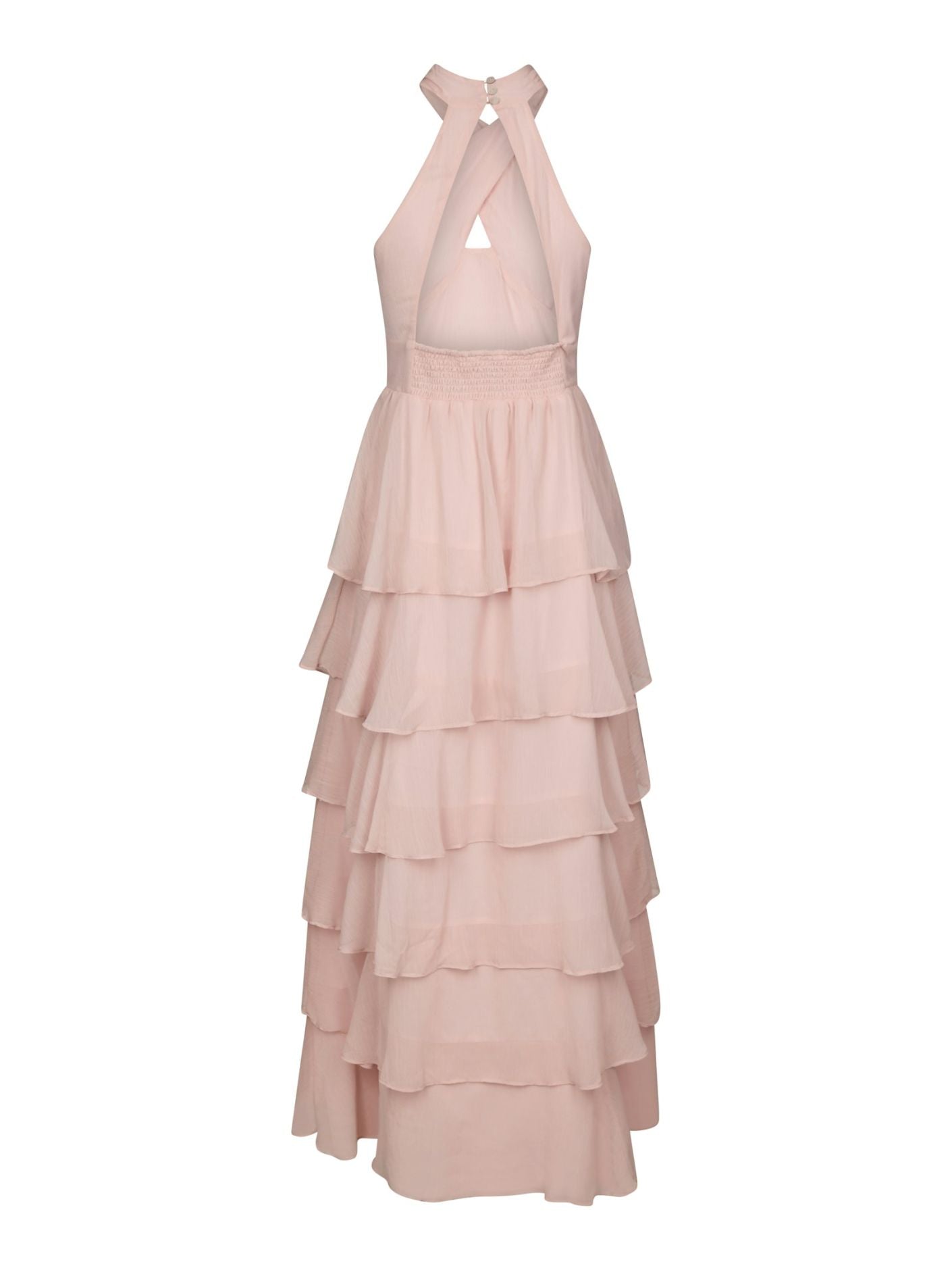 Cleoni Solid Chiffon Dress - Rose