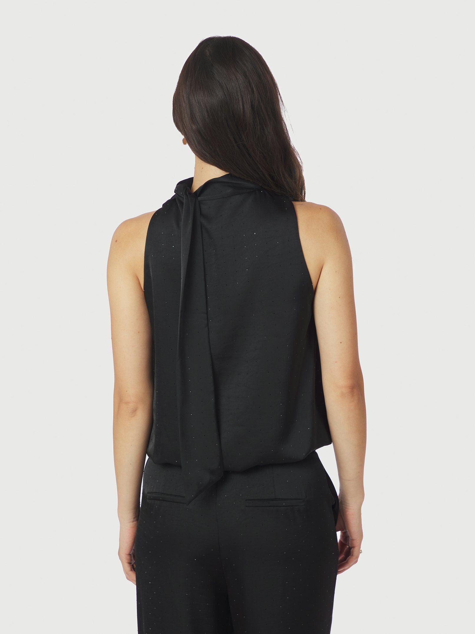 Veda Heavy Sateen Bedaz Top - Black