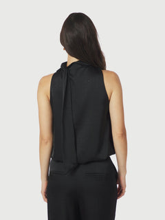 Veda Heavy Sateen Bedaz Top - Black