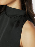 Veda Heavy Sateen Bedaz Top - Black