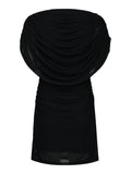 Mottuna Drapy Mesh Dress - Black
