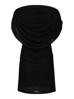 Mottuna Drapy Mesh Dress - Black