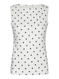 Ditty Jersey Dot Top - White