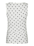 Ditty Jersey Dot Top - White