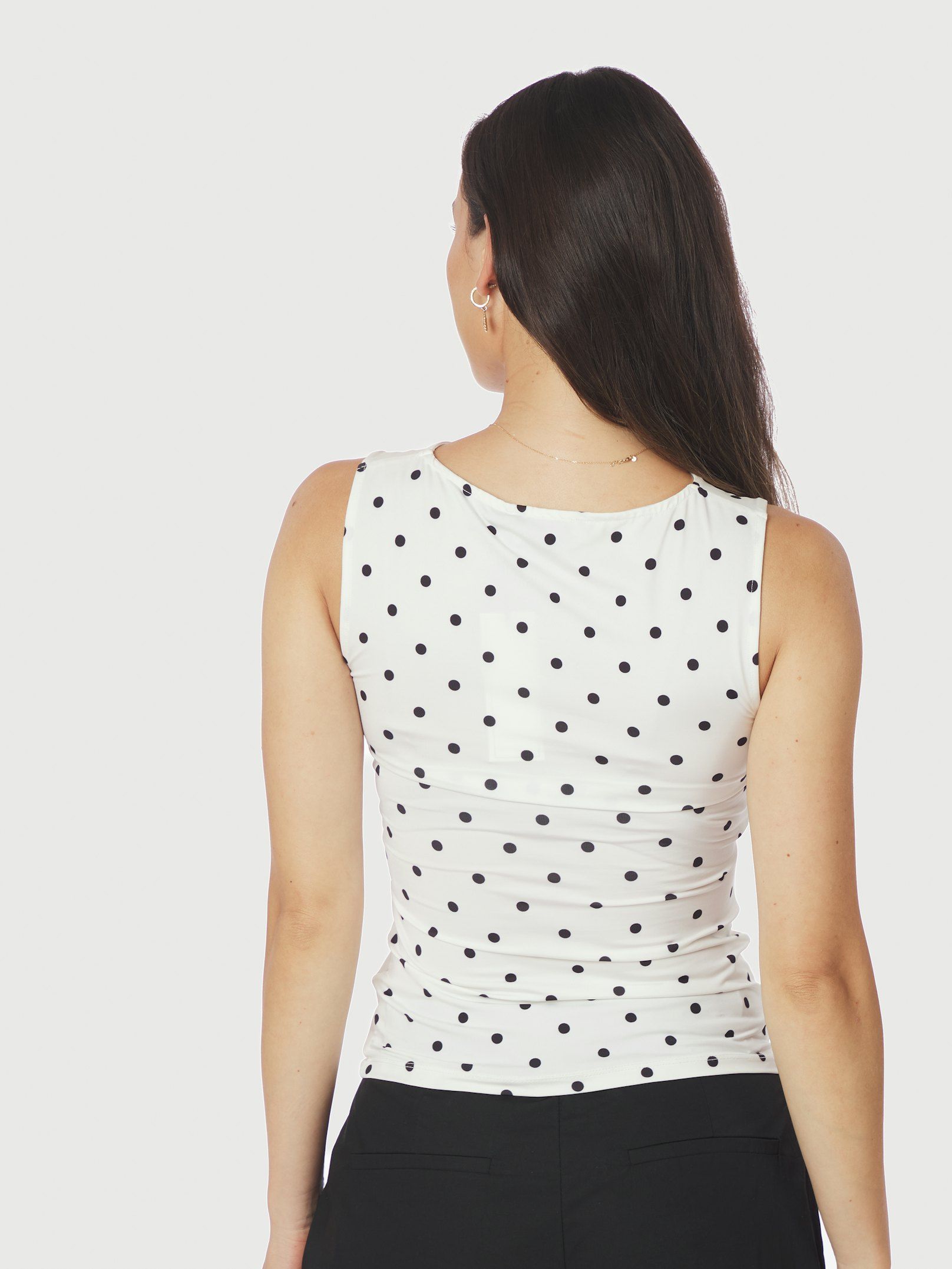 Ditty Jersey Dot Top - White