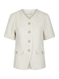 Faina Boucle Blouse - Off White