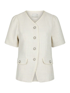 Faina Boucle Blouse - Off White