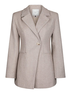 Bowie Herringbone S Blazer - Sand