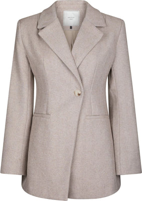 Bowie Herringbone S Blazer - Sand