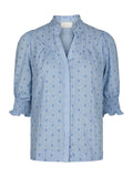 Diana Dobby S Blouse - Light Blue