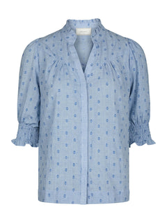 Diana Dobby S Blouse - Light Blue